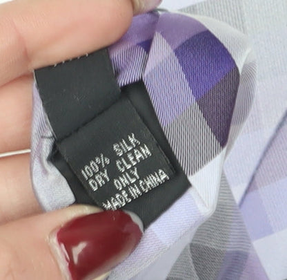 Ted Baker Men's Purple Plaid Check Silk Tie