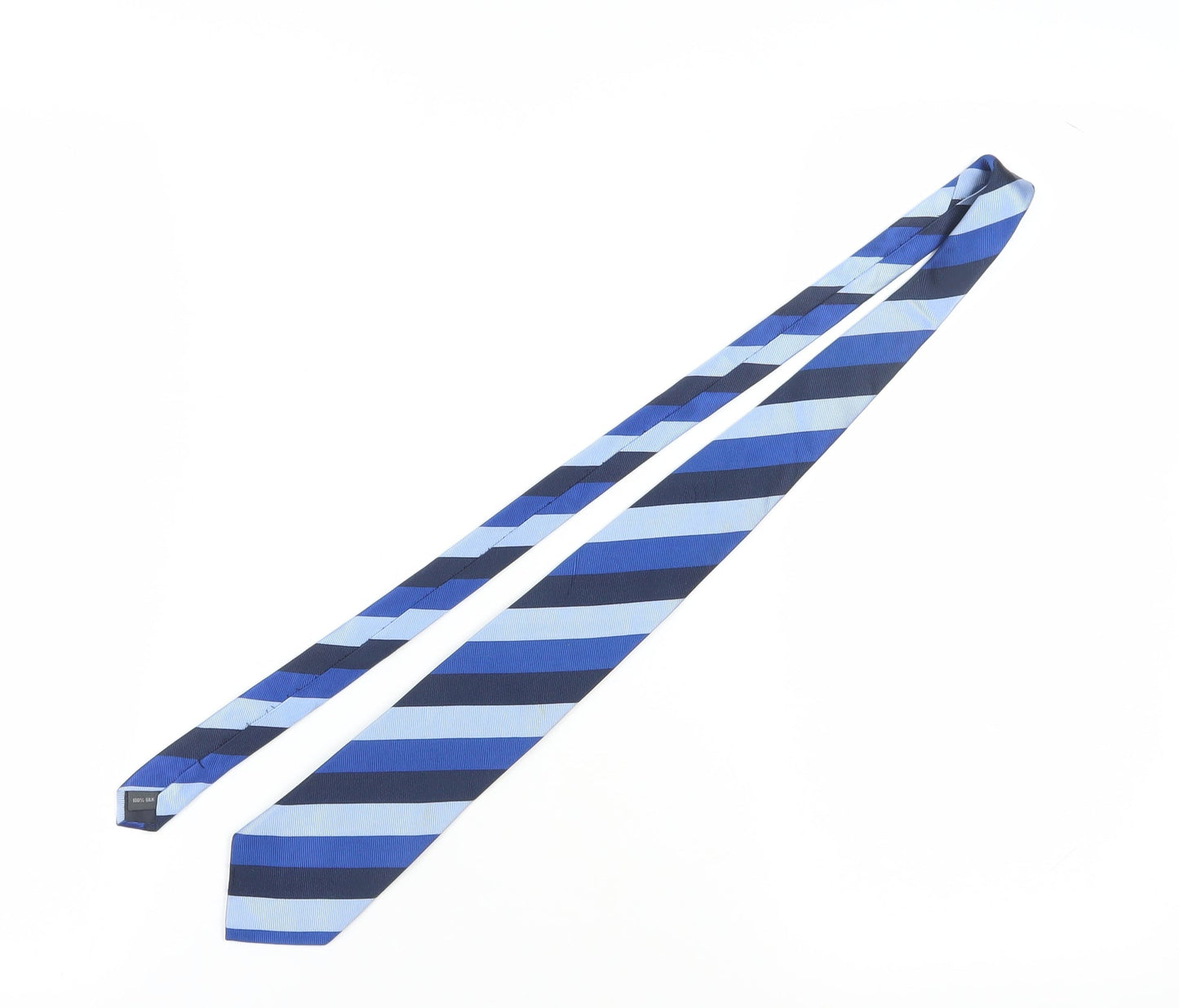 Austin Reed Men's Blue Striped Silk Slim Tie