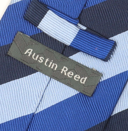 Austin Reed Men's Blue Striped Silk Slim Tie