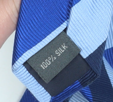 Austin Reed Men's Blue Striped Silk Slim Tie