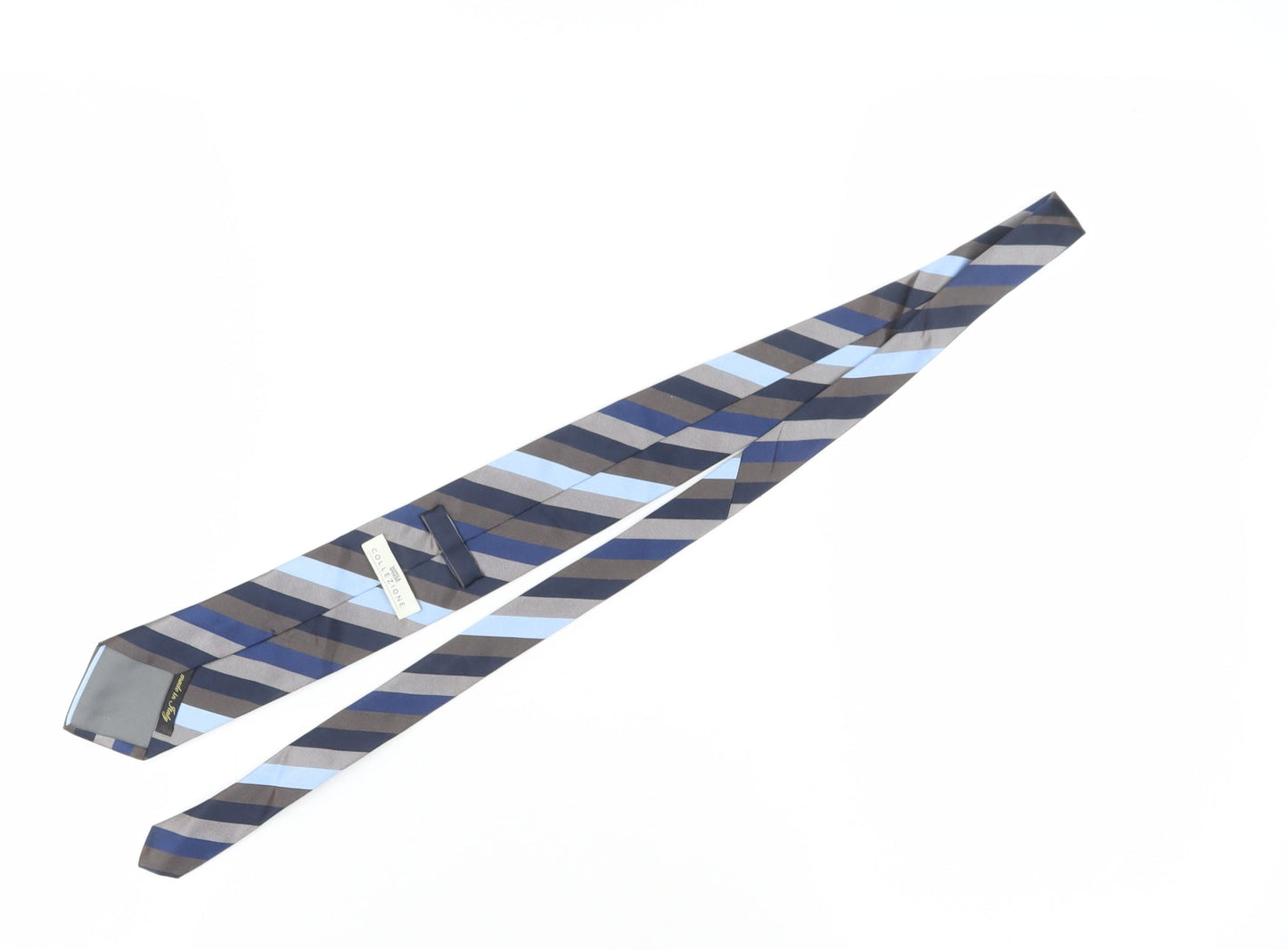 Marks and Spencer Men's Blue Striped Silk Tie