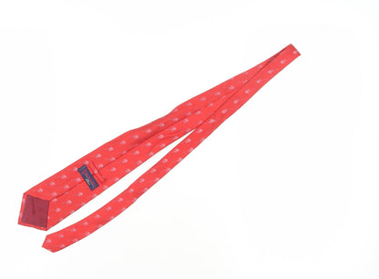 Mens Beaufort Red Floral 100% Silk  Tie