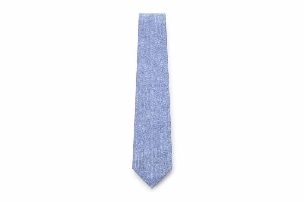 Mens Linea Blue Geometric 100% Silk Pointed Tie