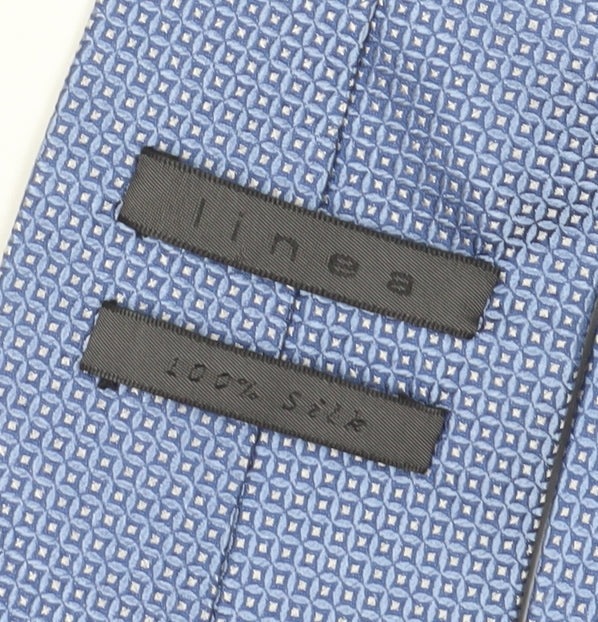 Linea Men's Blue Silk Geometric Tie
