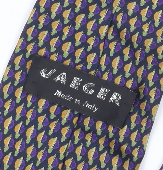 Jaeger Men's Multicoloured Geometric Silk Tie