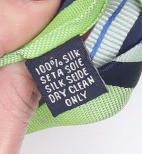 Samuel Windsor Men's Green Stripe Silk Slim Tie