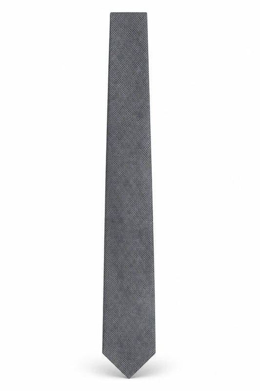 Front view of Thomas Nash Men's Black Geometric Tie