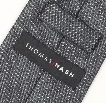 Thomas Nash Men's Black Geometric Tie
