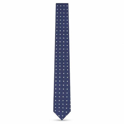 Mens Skopes Blue Geometric 100% Silk  Tie