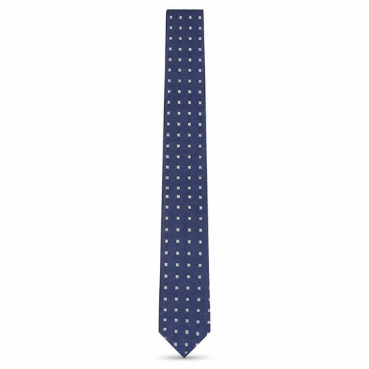 Mens Skopes Blue Geometric 100% Silk  Tie
