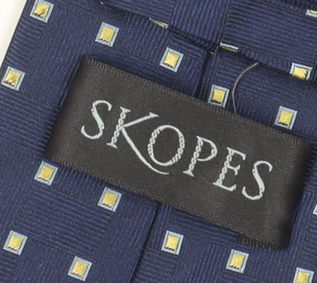 Skopes Men's Blue Geometric Silk Tie