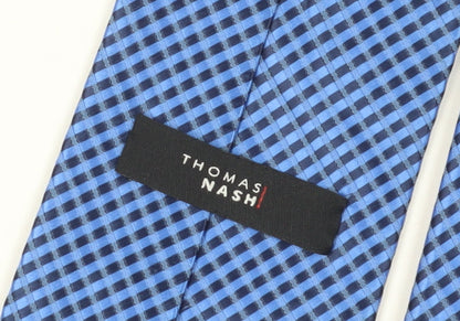 Thomas Nash Men's Blue Geometric Polyester Tie