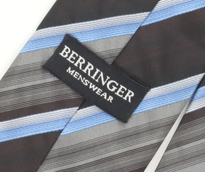 Berringer Menswear Silk Black & Blue Slim Tie