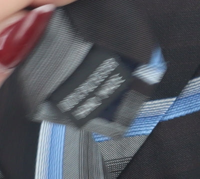 Berringer Menswear Silk Black & Blue Slim Tie
