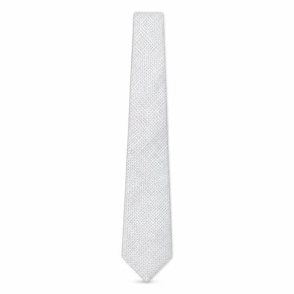 Mens Tie Rack Grey Geometric 100% Silk Slim Tie