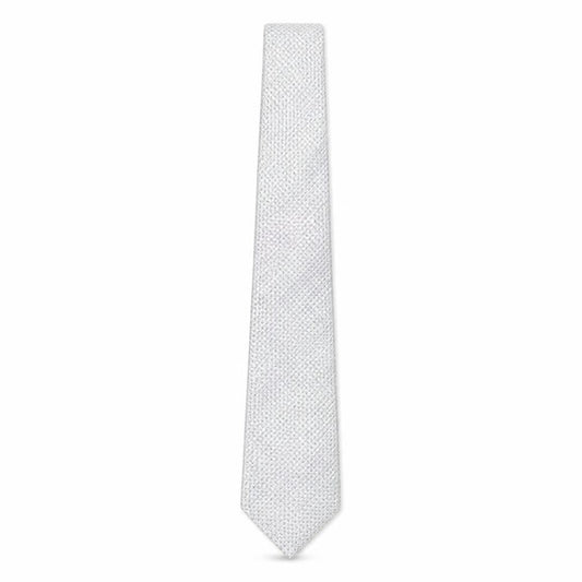 Mens Tie Rack Grey Geometric 100% Silk Slim Tie