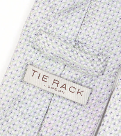 Tie Rack Men's Grey Silk Geometric Slim Tie
