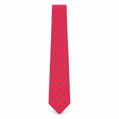 Mens TM Lewin Red Polka Dot 100% Silk  Tie
