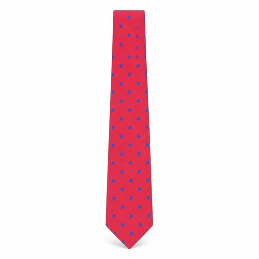 Mens TM Lewin Red Polka Dot 100% Silk  Tie