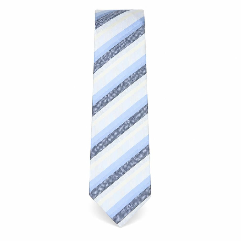 Mens STVDIO Jeff Banks Blue Striped 100% Silk  Tie