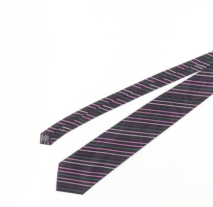Thomas Nash Men's Black Striped Tie