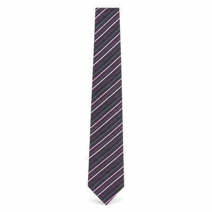 Mens Thomas Nash Black Striped 100% Polyester  Tie