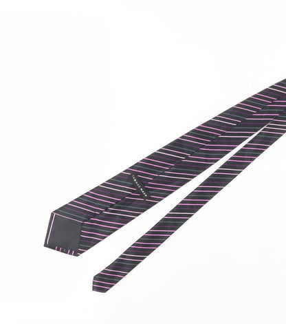 Thomas Nash Men's Black Striped Tie