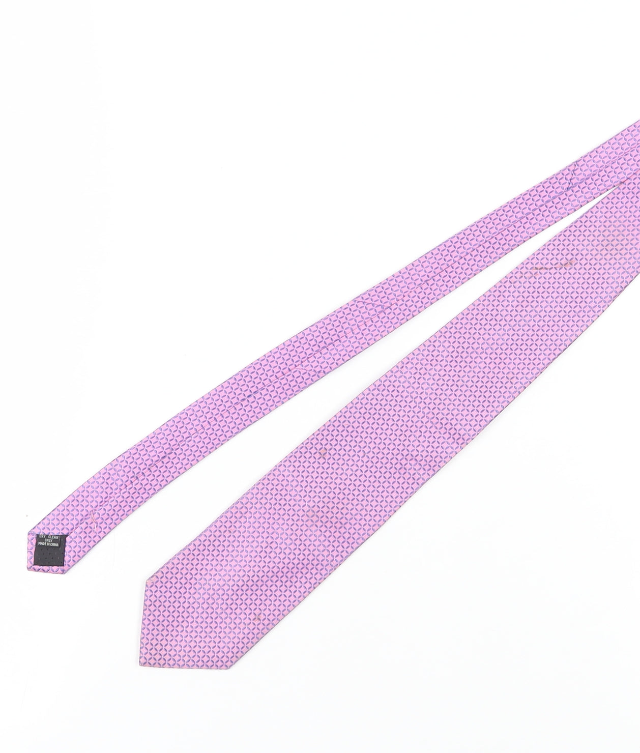 Van Heusen Men's Pink Geometric Slim Tie Silk