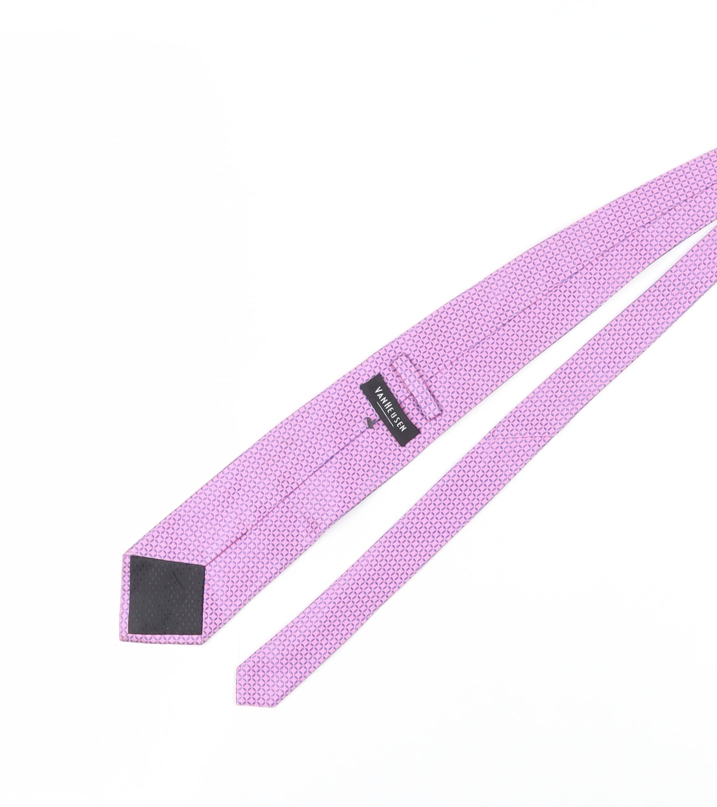 Van Heusen Men's Pink Geometric Slim Tie Silk