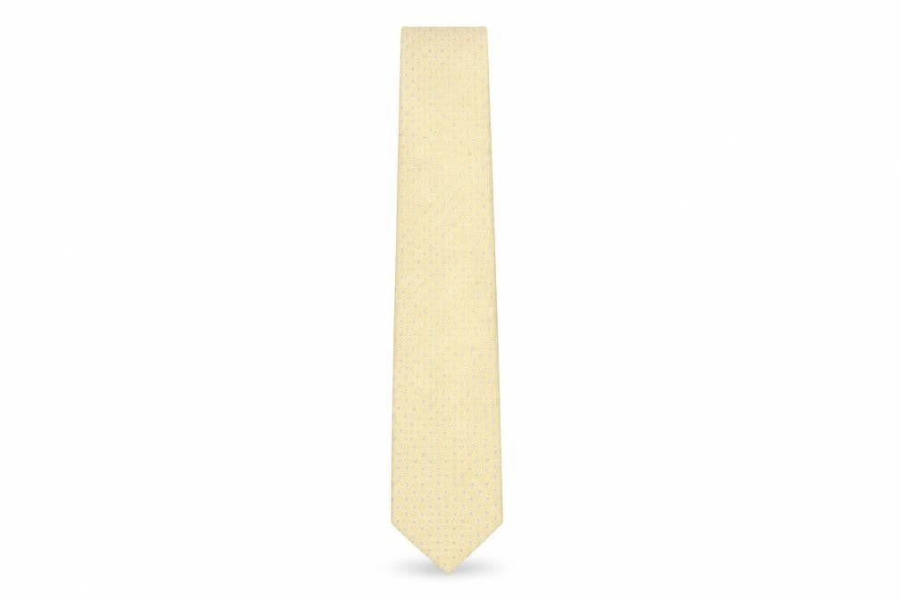 Mens Tie Rack Yellow Geometric 100% Silk  Tie