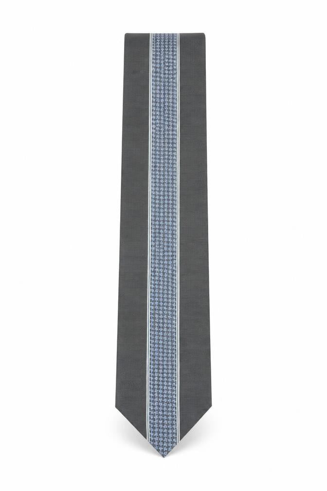 Mens William Hunt Blue Houndstooth 100% Silk Designer Tie