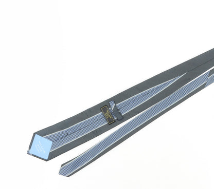 William Hunt Men’s Blue Houndstooth Silk Designer Tie