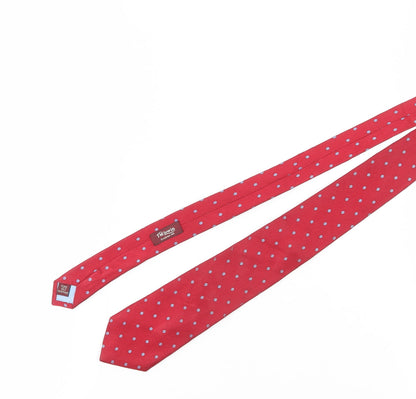 T.M. Lewin Red Silk Polka Dot Men's Handmade Tie