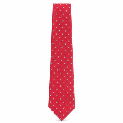 Mens T.M. Lewin Red Polka Dot 100% Silk  Tie