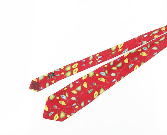 Jaeger Men's Red Silk Floral Tie