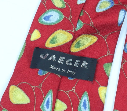 Jaeger Men's Red Silk Floral Tie