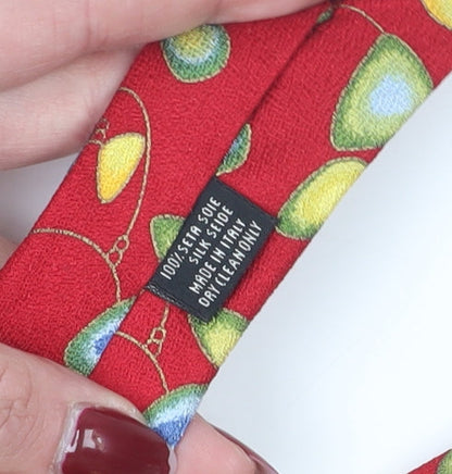 Jaeger Men's Red Silk Floral Tie