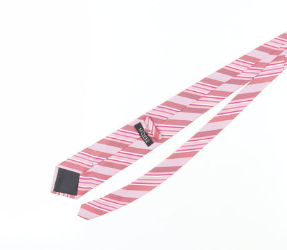 Skopes Men's Pink Striped Tie, One Size, Stylish & Bold