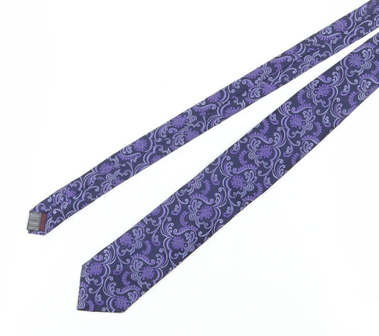 Marks and Spencer Purple Paisley Silk Men's Tie