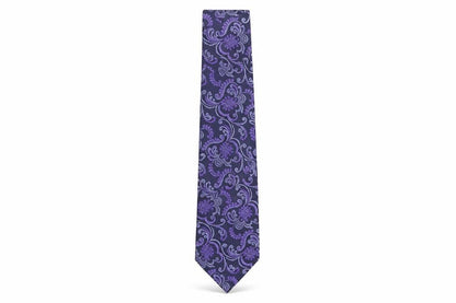 Marks and Spencer Purple Paisley Silk Men's Tie