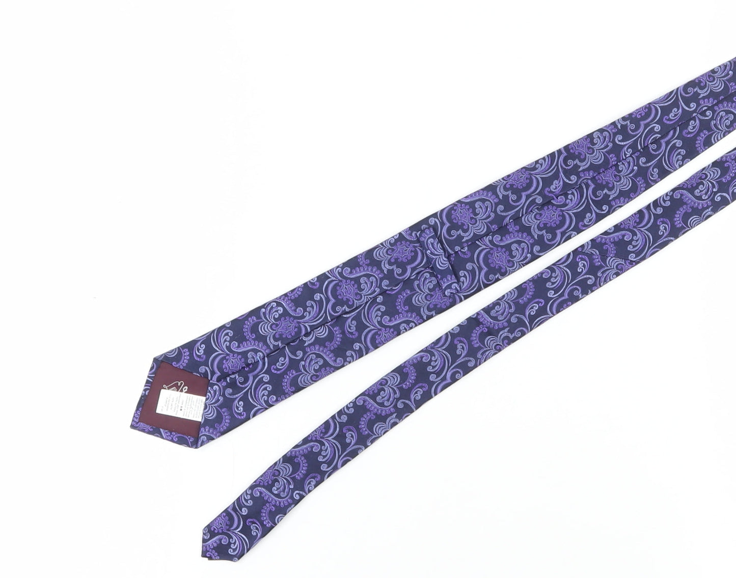 Marks and Spencer Purple Paisley Silk Men's Tie