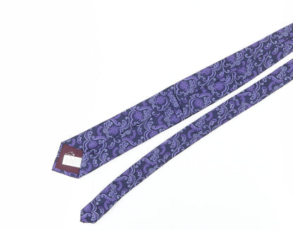 Marks and Spencer Purple Paisley Silk Men's Tie