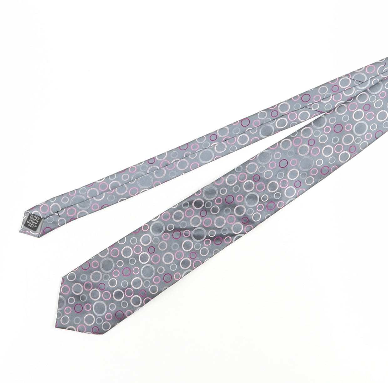 Thomas Nash Men's Grey Geometric Tie