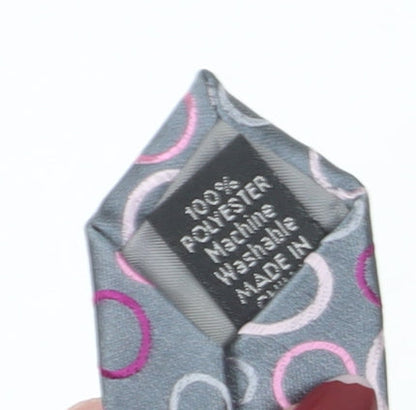 Thomas Nash Men's Grey Geometric Tie