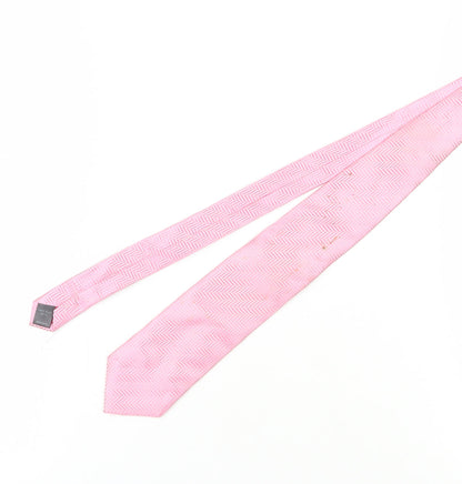 STVDIO Jeff Banks Pink Silk Geometric Men's Tie