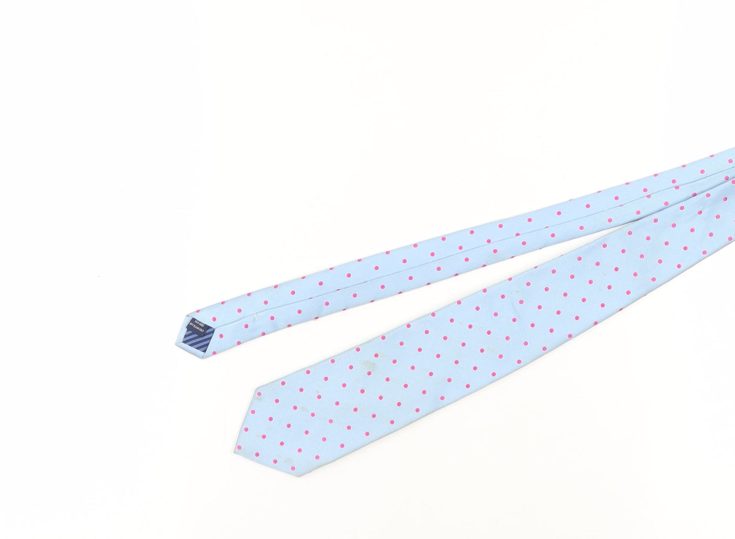 Mens Charles Tyrwhitt Blue Polka Dot 100% Silk  Tie