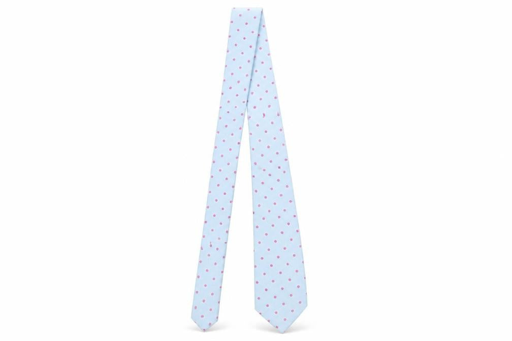 Mens Charles Tyrwhitt Blue Polka Dot 100% Silk  Tie