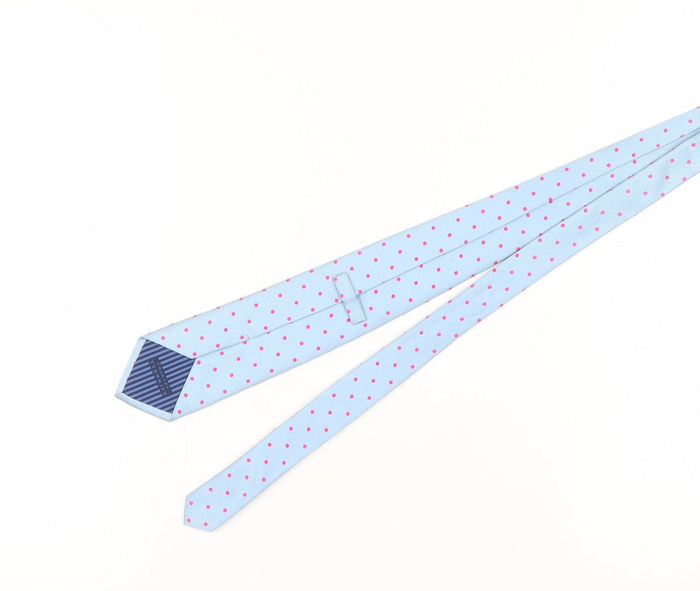 Mens Charles Tyrwhitt Blue Polka Dot 100% Silk  Tie