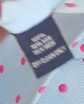 Mens Charles Tyrwhitt Blue Polka Dot 100% Silk  Tie