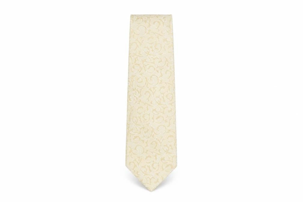 Mens Debenhams Beige Floral 100% Polyester  Tie